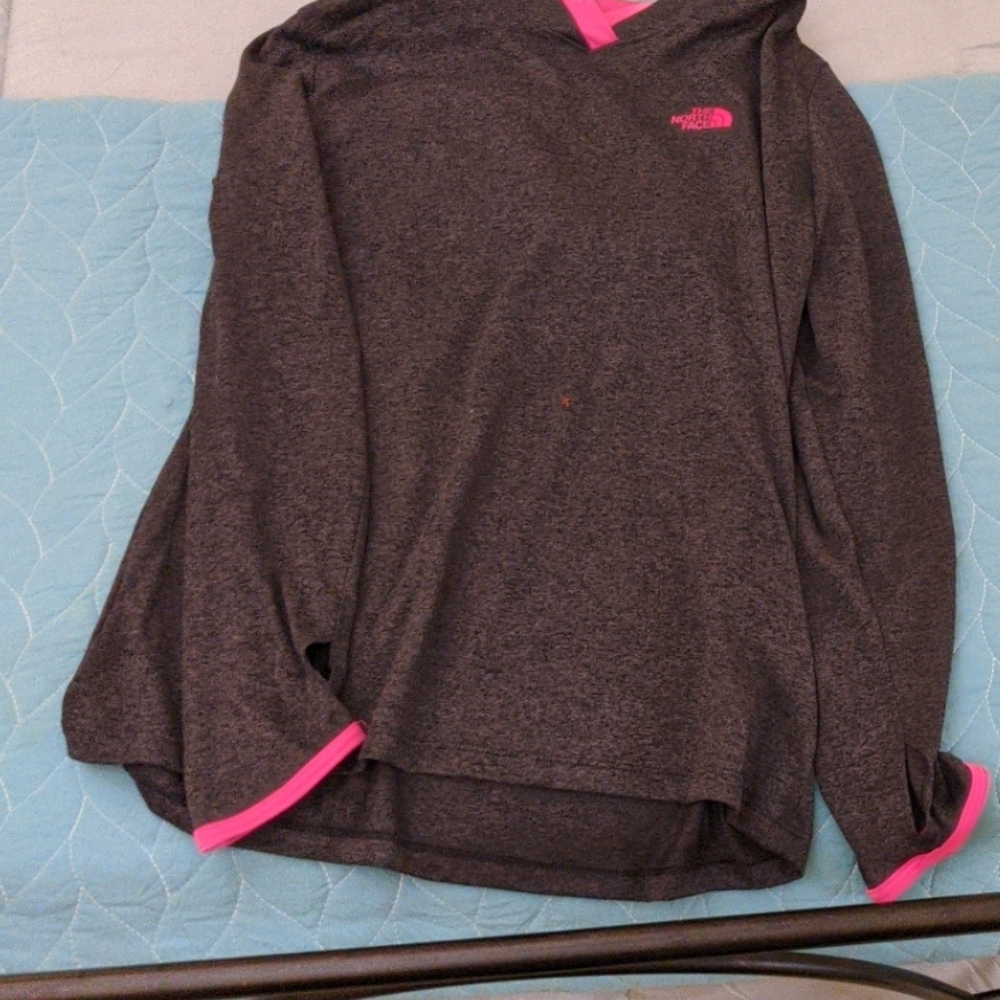 North Face Hooded Athletic Long Sleeve Shirt